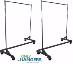 Only Hangers Heavy Duty Commercial Rolling Z Rack Black Base (SET OF 2) - $283.35