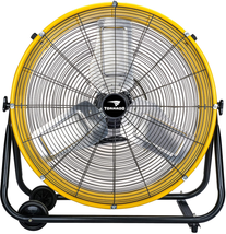 Drum Fan Yellow Commercial Industrial Use 3 Speed High Velocity Corded E... - $190.81