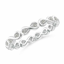 Authenticity Guarantee 
ANGARA Round Diamond Infinity Knot Wedding Band in 14... - £511.82 GBP