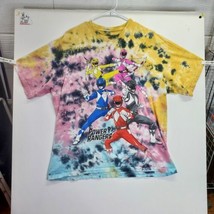 Men’s Power Rangers Retro Tie-Dye Graphic T-Shirt Short Sleeve MMPR SZ XL - £4.69 GBP