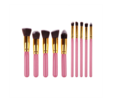 10PCS Pro Pink Brush Set - £19.98 GBP