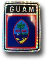 RFCO Wholesale Lot 12 Guam Country Flag Reflective Decal Bumper Sticker ... - £11.51 GBP