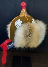 Vintage Mongolian Ethnic Fur Lined Hat - £115.98 GBP