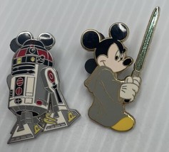 Disney Star Wars R2-MK Mickey Mouse Droid R2-D2 Pin &amp; Jedi Mickey Mouse - $13.09