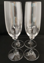 Mikasa Stephanie Fluted Champagne Optic Bowl Smooth Stem Set of 4 Made A... - $74.80