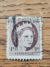 Canada Stamp Queen Elizabeth II 1c Used 337 Heavy Cancel - $2.38 CAD