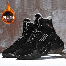 Young Running Men Winter Snow Army Combat Boots Leather Sneakers Warm Men&#39;s Boot - £58.69 GBP