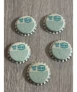 5 Hires Root Beer Sugar Free Bottle Caps 1970’s Unused Mint JD - £7.65 GBP