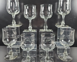 8 Pc Libbey Encore Goblets Wine Glasses Set Vintage Elegant Clear Stemwa... - £60.97 GBP