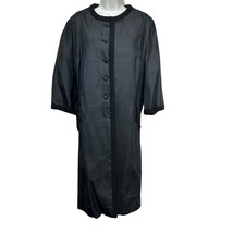 Vintage Gaby Espiana long black smock Pea coat Oversized Kimono jacket Size OS - £32.63 GBP