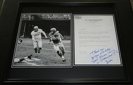 Doak Walker Signed Framed 16x20 Letter &amp; Photo Display Lions SMU - £155.69 GBP