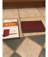KJV THINLINE BIBLE CRIMSON THUMB INDEXED RED LETTER - $30.98 CAD