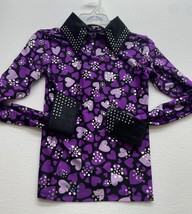 Hobby Horse Western Show Shirt Ltd Edition Womens Large XL Sequined Purple - £58.31 GBP