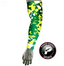 Football Baseball Softball Compression Arm Sleeve Green Yellow Digital Camo - £7.04 GBP