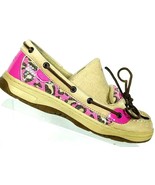 Sperry Top Sider Women&#39;s Angelfish Pink Leopard Print Boat Deck Shoes Si... - $23.76
