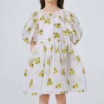 Girl&#39;s Floral Embroidered Overlay Dress - $72.00