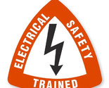 Electrical Safety Trained Hard Hat Helmet Safety Sign Sticker Decal Labe... - £1.43 GBP+