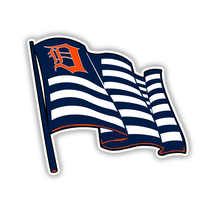 Detroit Tigers Flag Logo Baseball Fan Sticker Vinyl Decal Waterproof (St... - $4.50+