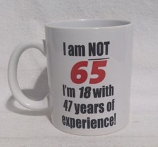 65th Birthday White Mug - Celebrate Milestone Moments - Used - £11.28 GBP
