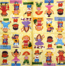 4pcs Decoupage Napkins, 33x33cm, Happy Cheerful Children, Boys and Girls - $4.50