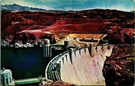 Hoover Dam Vista Clark Contea Nevada Nv Unp Cromo Cartolina A10 - £3.12 GBP