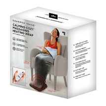 Sharper Image Calming Heat - Cozy Massaging Heating Wrap - Grey - £56.05 GBP
