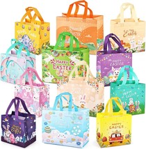 12PCS Easter Egg Hunt Bags Assorted Sizes Happy Easter Bunny Carrot Chic... - $31.23