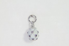 Origami Owl Pendant (new) SILVER &amp; WHITE EGG PENDANT W/ SWAR CRYSTALS (P... - £17.65 GBP