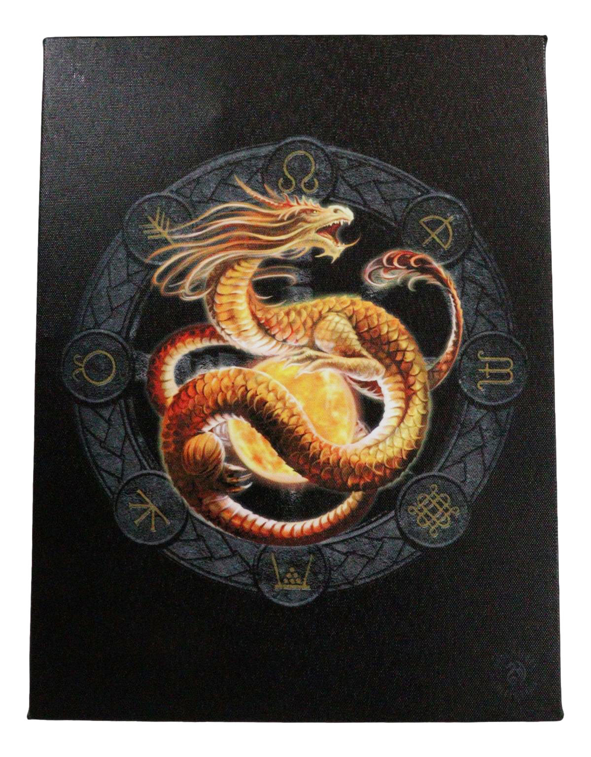 Anne Stokes Litha Drake Sabbats Wheel of The Year Dragon Canvas Wall Decor - $17.99