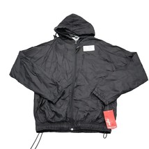 Rawlings Jacket Mens S Black Full Zip Casual Hooded Windbreaker Adjustab... - $35.62