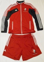 Adidas Canada Lacrosse Women&#39;s Athletic Track Jacket (M)+ Shorts (L) Lot Red - £43.21 GBP