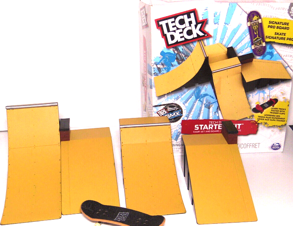 Tech Deck Starter Kit - Ramp Set with Board incomplete missing clips/connectors - £14.69 GBP
