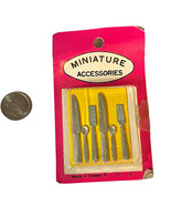 FINELY CRAFTED Silverware Flatware MINIATURE DOLLHOUSE ACCESSORY 1970s NEW - $4.89