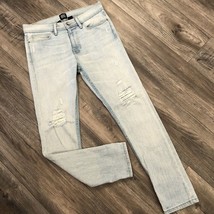 BDG Urban Outfitters Skinny Stretch Jeans Blue Cotton Distressed Womens Sz 30x30 - £17.47 GBP