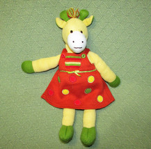 Boyds Collection Plush Knit GIRAFFE DOLL Stuffed Yellow Polka Dot Dress 16" 2010 - $9.44