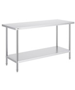VEVOR Stainless Steel Prep Table, 24 x 60 x 34 Inch, Heavy Duty Metal Wo... - €432,01 EUR