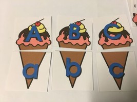 Uppercase  Lowercase Match - Ice Cream Cone Activity Teaching Supplies READING - £14.18 GBP