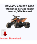 KTM ATV 450-525 2008 Workshop service repair manual,OEM Manual - $27.36 CAD