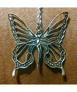 Butterfly Silver Fashion Necklace - £6.65 GBP