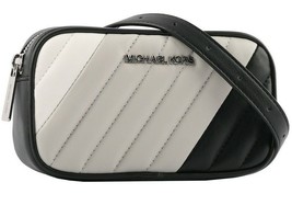 NWB Michael Kors Rose Quilted Convertible Belt Bag Black Gray $348 Dust Bag FS - £63.31 GBP
