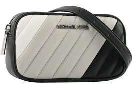 NWB Michael Kors Rose Quilted Convertible Belt Bag Black Gray $348 Dust Bag FS - £59.50 GBP