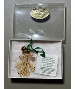 Muir Woods Real Oak Leaf &amp; Acorn 18k Gold Ornament - $29.70
