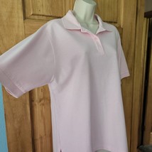 Vintage Cross Creek Polo Shirt Women&#39;s Size Large Pink Short Sleeves  - £3.92 GBP