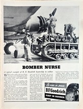 1944-WWII-Vintage Print Ad-BOMBER NURSE-B.F. GOODRICH-In war or peace-Ru... - $17.41