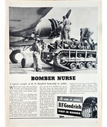1944-WWII-Vintage Print Ad-BOMBER NURSE-B.F. GOODRICH-In war or peace-Ru... - $23.73 CAD