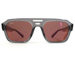 Ray-Ban Sunglasses RB4397 Corrigan 6684/D0 Clear Gray Frames with Red Le... - $128.69