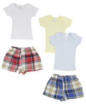 Infant Boys T-shirts And Boxer Shorts - $22.23