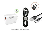 20W Wall Charger + 3FT TYPE A to C USB For Motorola Moto G 5G 2024 - £10.64 GBP