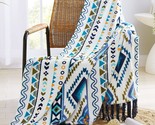 The Casaagusto Boho Throw Blanket Is A 50*60-Inch Printed Fleecy Bohemia... - $37.99