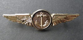 Usn Navy Navigator Observer Flight Wings Lapel Hat Pin Badge 2.75 Inches - £6.16 GBP